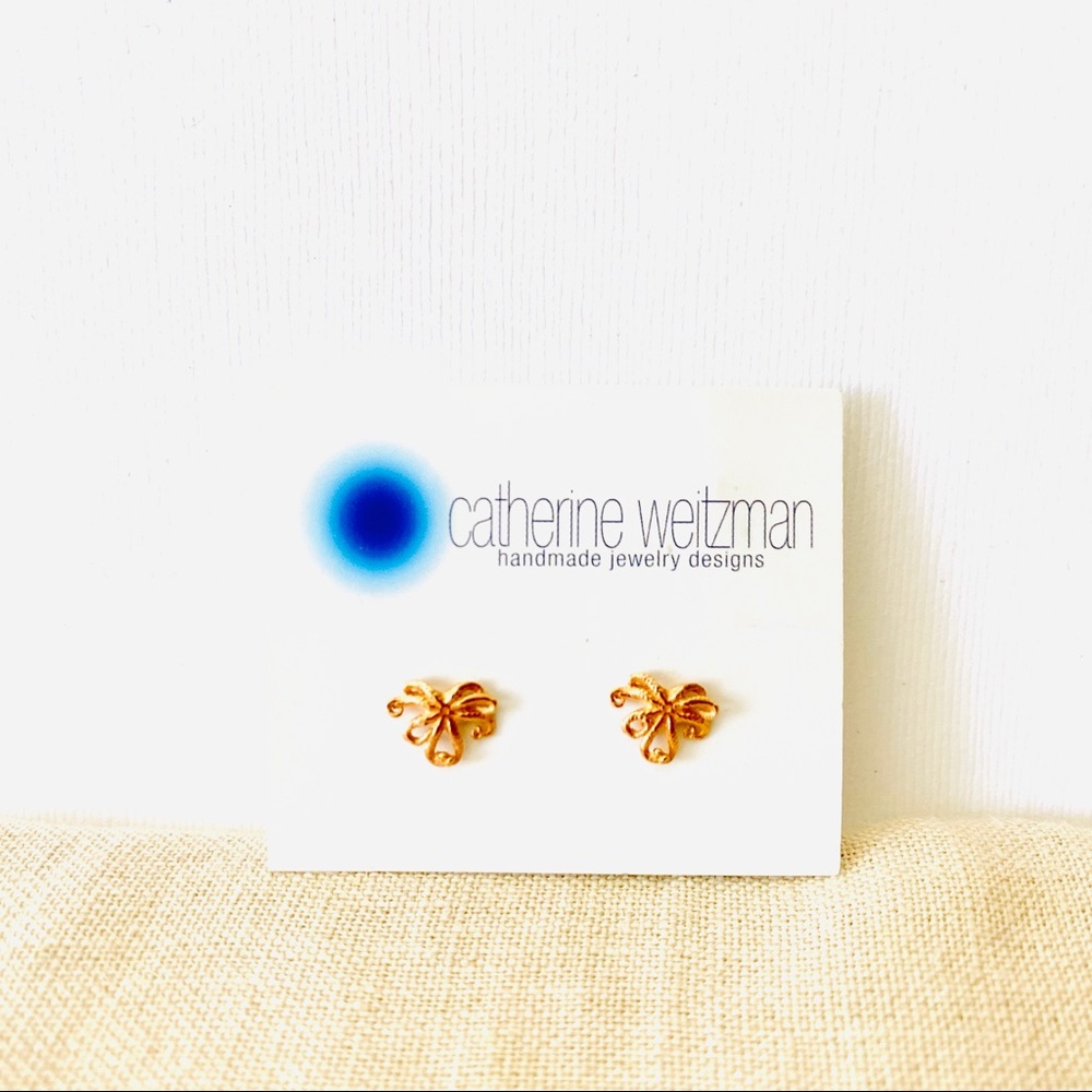 Octopus Earrings Catherine Weitzman Rose Gold Vermeil